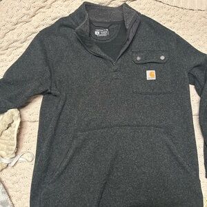 Carhartt Men's Charcoal Quarter-Zip Sweatshirt